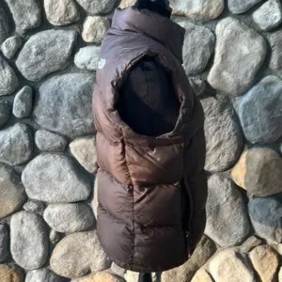 North Face Women's M Retro Nuptse Brown Puffer Goose Down Vest - Picture 7 of 15